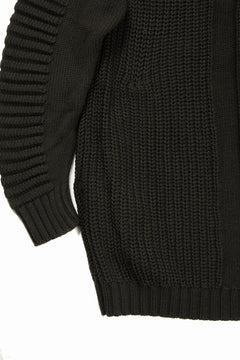 画像をギャラリービューアに読み込む, 【SAMPLE SALE】A.F ARTEFACT LOWGAUGE CABLE KNIT PULLOVER LADDER-SLEEVE (KHAKI)