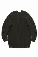 画像をギャラリービューアに読み込む, 【SAMPLE SALE】A.F ARTEFACT LOWGAUGE CABLE KNIT PULLOVER LADDER-SLEEVE (KHAKI)
