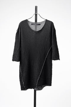 画像をギャラリービューアに読み込む, 【SAMPLE】A.F ARTEFACT EXPOSED SEAM RAW EDGE T-SHIRT / DOUBLEFACE BONDED JERSEY (BLACK)