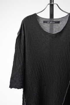 画像をギャラリービューアに読み込む, 【SAMPLE】A.F ARTEFACT EXPOSED SEAM RAW EDGE T-SHIRT / DOUBLEFACE BONDED JERSEY (BLACK)