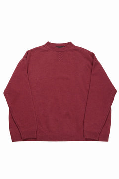 画像をギャラリービューアに読み込む, 【SAMPLE SALE】A.F ARTEFACT SIMPLE KNIT SWEATER / SOFT WOOL (RED)
