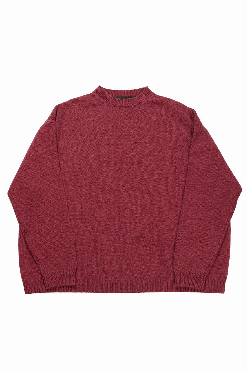 画像をギャラリービューアに読み込む, 【SAMPLE SALE】A.F ARTEFACT SIMPLE KNIT SWEATER / SOFT WOOL (RED)