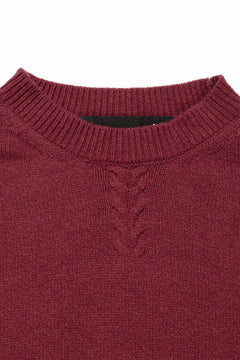 画像をギャラリービューアに読み込む, 【SAMPLE SALE】A.F ARTEFACT SIMPLE KNIT SWEATER / SOFT WOOL (RED)