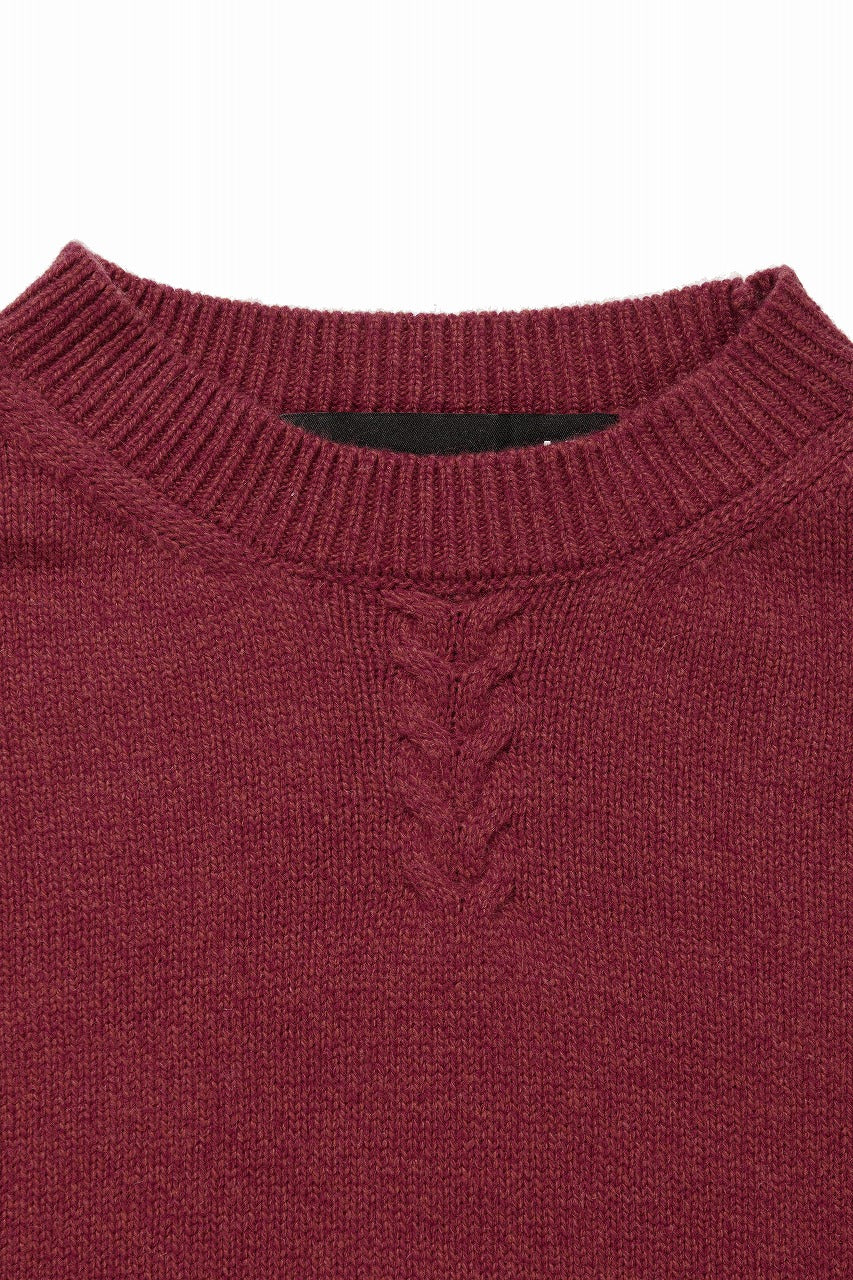 画像をギャラリービューアに読み込む, 【SAMPLE SALE】A.F ARTEFACT SIMPLE KNIT SWEATER / SOFT WOOL (RED)