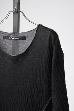 画像をギャラリービューアに読み込む, 【SAMPLE】A.F ARTEFACT EXPOSED SEAM RAW EDGE T-SHIRT / DOUBLEFACE BONDED JERSEY (BLACK)