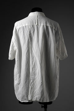 画像をギャラリービューアに読み込む, KLASICA "SH-052" BACK FLAP H/S SHIRTS with BIG POCKETS / TRANSLUCENT VINTAGE FACE WEAVE (WHITE)