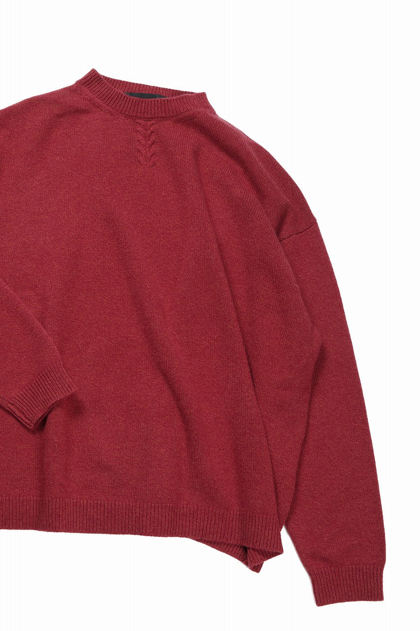 画像をギャラリービューアに読み込む, 【SAMPLE SALE】A.F ARTEFACT SIMPLE KNIT SWEATER / SOFT WOOL (RED)