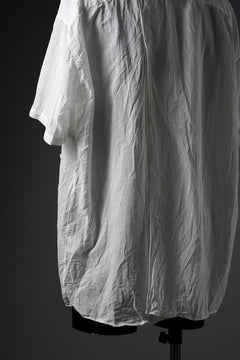 画像をギャラリービューアに読み込む, KLASICA "SH-052" BACK FLAP H/S SHIRTS with BIG POCKETS / TRANSLUCENT VINTAGE FACE WEAVE (WHITE)