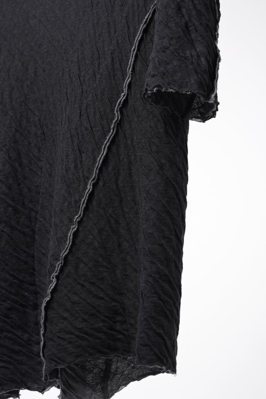 画像をギャラリービューアに読み込む, 【SAMPLE】A.F ARTEFACT EXPOSED SEAM RAW EDGE T-SHIRT / DOUBLEFACE BONDED JERSEY (BLACK)