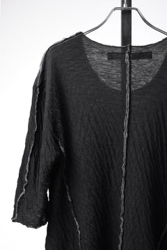 画像をギャラリービューアに読み込む, 【SAMPLE】A.F ARTEFACT EXPOSED SEAM RAW EDGE T-SHIRT / DOUBLEFACE BONDED JERSEY (BLACK)