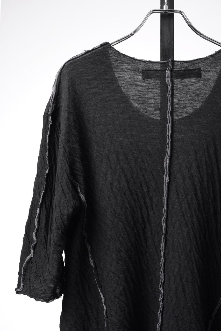 画像をギャラリービューアに読み込む, 【SAMPLE】A.F ARTEFACT EXPOSED SEAM RAW EDGE T-SHIRT / DOUBLEFACE BONDED JERSEY (BLACK)