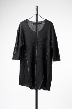 画像をギャラリービューアに読み込む, 【SAMPLE】A.F ARTEFACT EXPOSED SEAM RAW EDGE T-SHIRT / DOUBLEFACE BONDED JERSEY (BLACK)