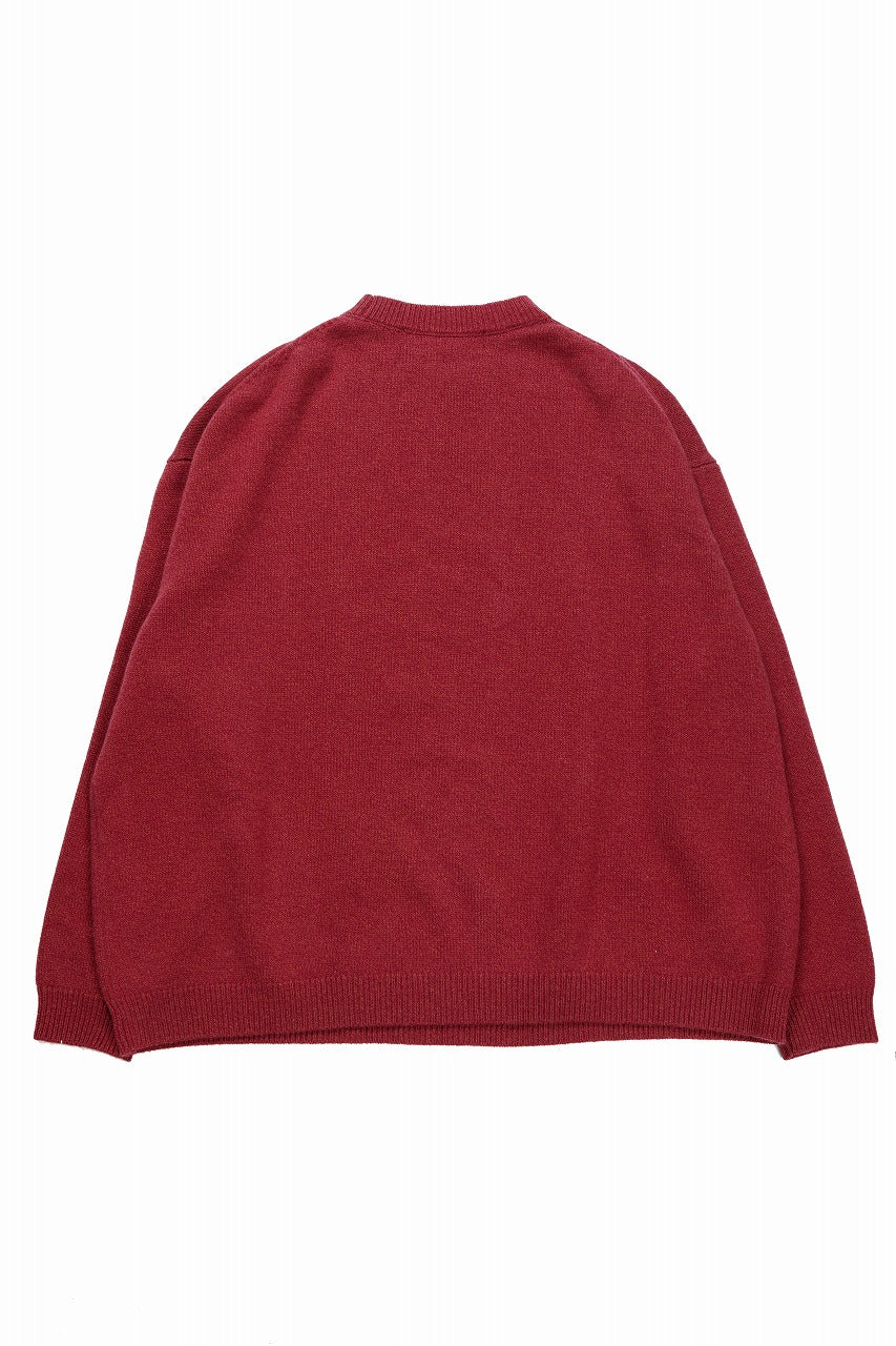 画像をギャラリービューアに読み込む, 【SAMPLE SALE】A.F ARTEFACT SIMPLE KNIT SWEATER / SOFT WOOL (RED)