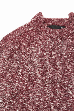 画像をギャラリービューアに読み込む, 【SAMPLE SALE】A.F ARTEFACT KNIT SWEATER / MELANGE WOOL (RED MIX)