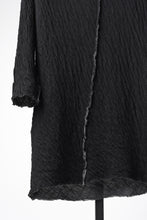 Load image into Gallery viewer, 【SAMPLE】A.F ARTEFACT EXPOSED SEAM RAW EDGE HOODED T-SHIRT / DOUBLEFACE BONDED JERSEY (BLACK)