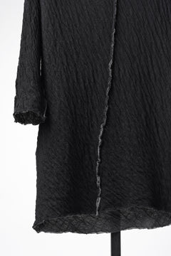 Load image into Gallery viewer, 【SAMPLE】A.F ARTEFACT EXPOSED SEAM RAW EDGE HOODED T-SHIRT / DOUBLEFACE BONDED JERSEY (BLACK)