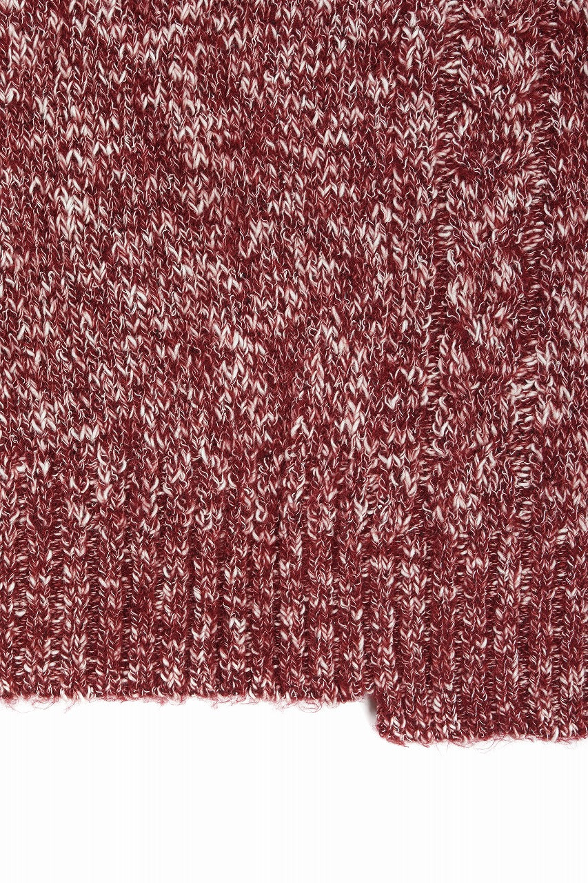 画像をギャラリービューアに読み込む, 【SAMPLE SALE】A.F ARTEFACT KNIT SWEATER / MELANGE WOOL (RED MIX)