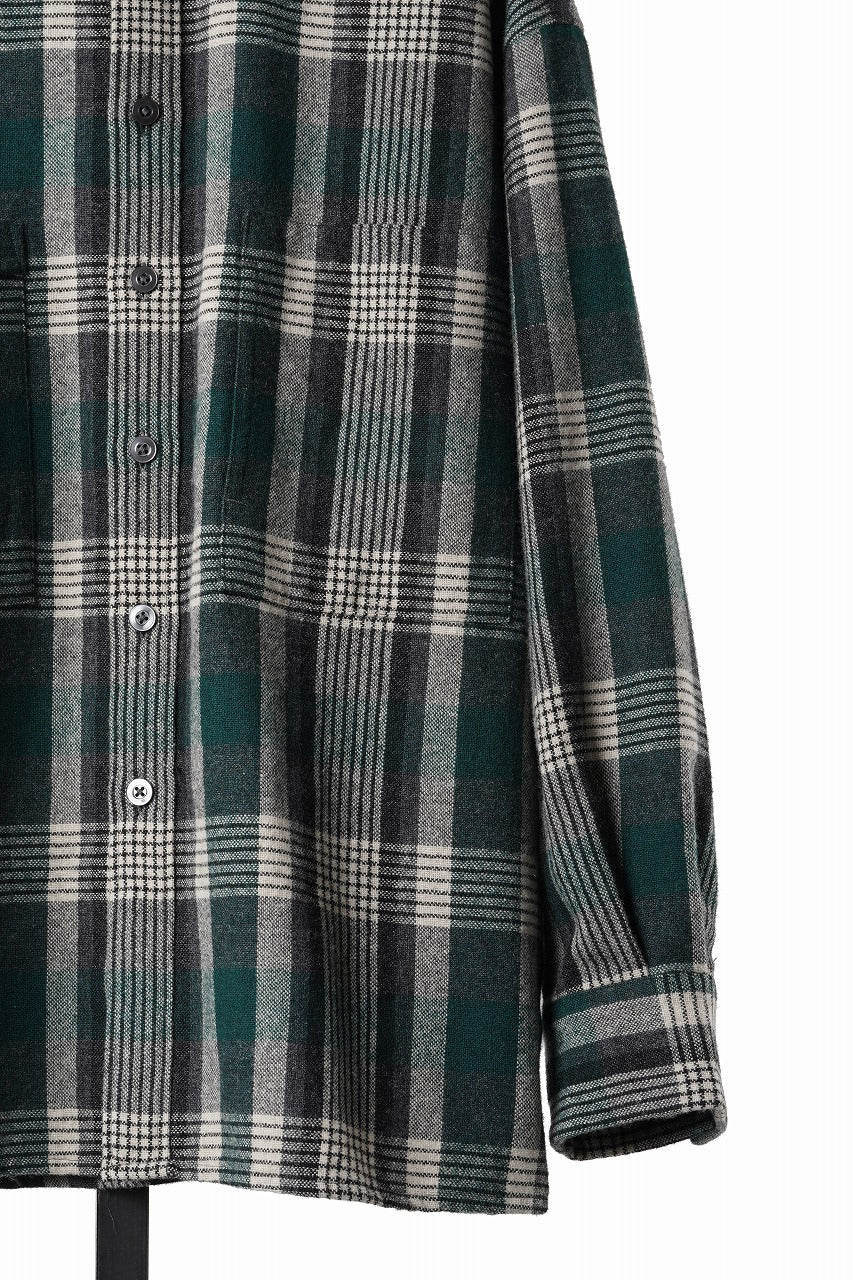 画像をギャラリービューアに読み込む, LASTMAN CLASSIC WOOL SHIRT (GREEN)