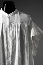 画像をギャラリービューアに読み込む, KLASICA "SH-046" KIMONO SLEEVE SQUARE SHIRTS / TRANSLUCENT VINTAGE FACE WEAVE (WHITE)