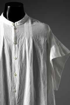 画像をギャラリービューアに読み込む, KLASICA "SH-046" KIMONO SLEEVE SQUARE SHIRTS / TRANSLUCENT VINTAGE FACE WEAVE (WHITE)