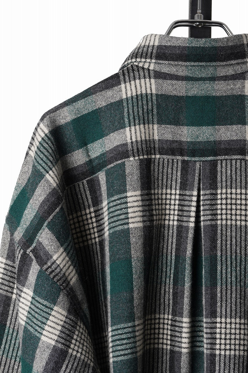 画像をギャラリービューアに読み込む, LASTMAN CLASSIC WOOL SHIRT (GREEN)
