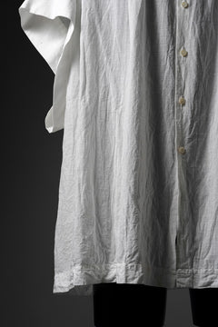 画像をギャラリービューアに読み込む, KLASICA "SH-046" KIMONO SLEEVE SQUARE SHIRTS / TRANSLUCENT VINTAGE FACE WEAVE (WHITE)