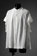 画像をギャラリービューアに読み込む, KLASICA "SH-046" KIMONO SLEEVE SQUARE SHIRTS / TRANSLUCENT VINTAGE FACE WEAVE (WHITE)
