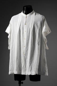 画像をギャラリービューアに読み込む, KLASICA "SH-046" KIMONO SLEEVE SQUARE SHIRTS / TRANSLUCENT VINTAGE FACE WEAVE (WHITE)