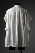 画像をギャラリービューアに読み込む, KLASICA "SH-046" KIMONO SLEEVE SQUARE SHIRTS / TRANSLUCENT VINTAGE FACE WEAVE (WHITE)