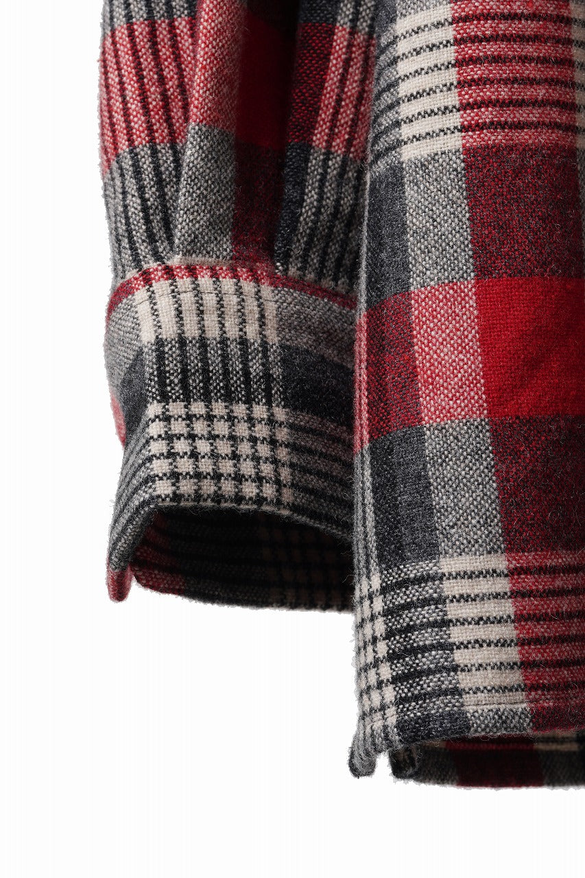 画像をギャラリービューアに読み込む, LASTMAN CLASSIC WOOL SHIRT (RED)