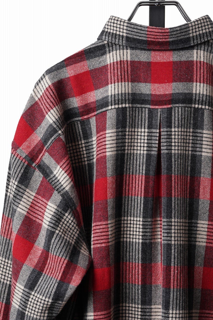 画像をギャラリービューアに読み込む, LASTMAN CLASSIC WOOL SHIRT (RED)