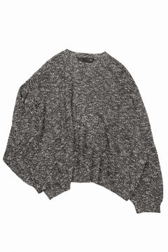 画像をギャラリービューアに読み込む, 【SAMPLE SALE】A.F ARTEFACT OVER SIZED KNIT SWEATER / MELANGE WOOL (BLACK)
