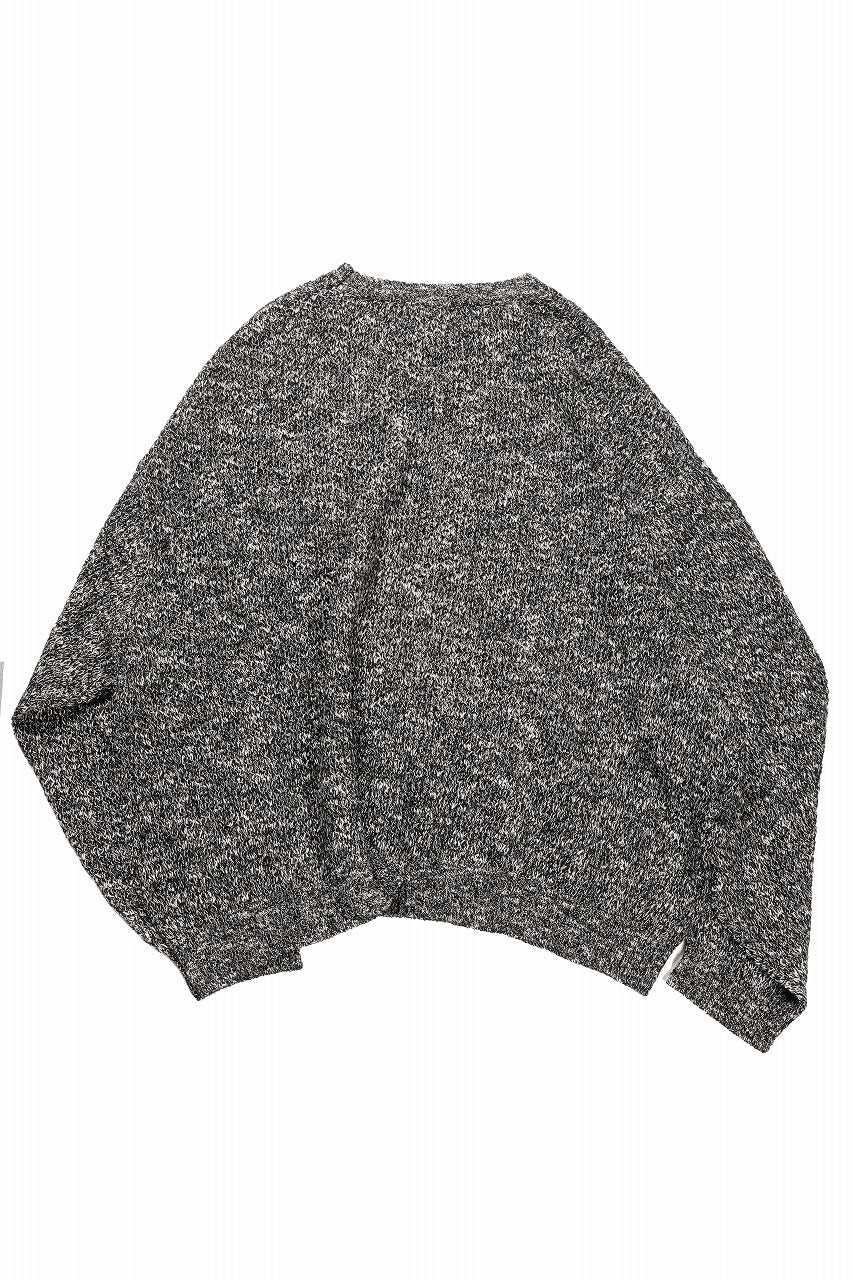 画像をギャラリービューアに読み込む, 【SAMPLE SALE】A.F ARTEFACT OVER SIZED KNIT SWEATER / MELANGE WOOL (BLACK)