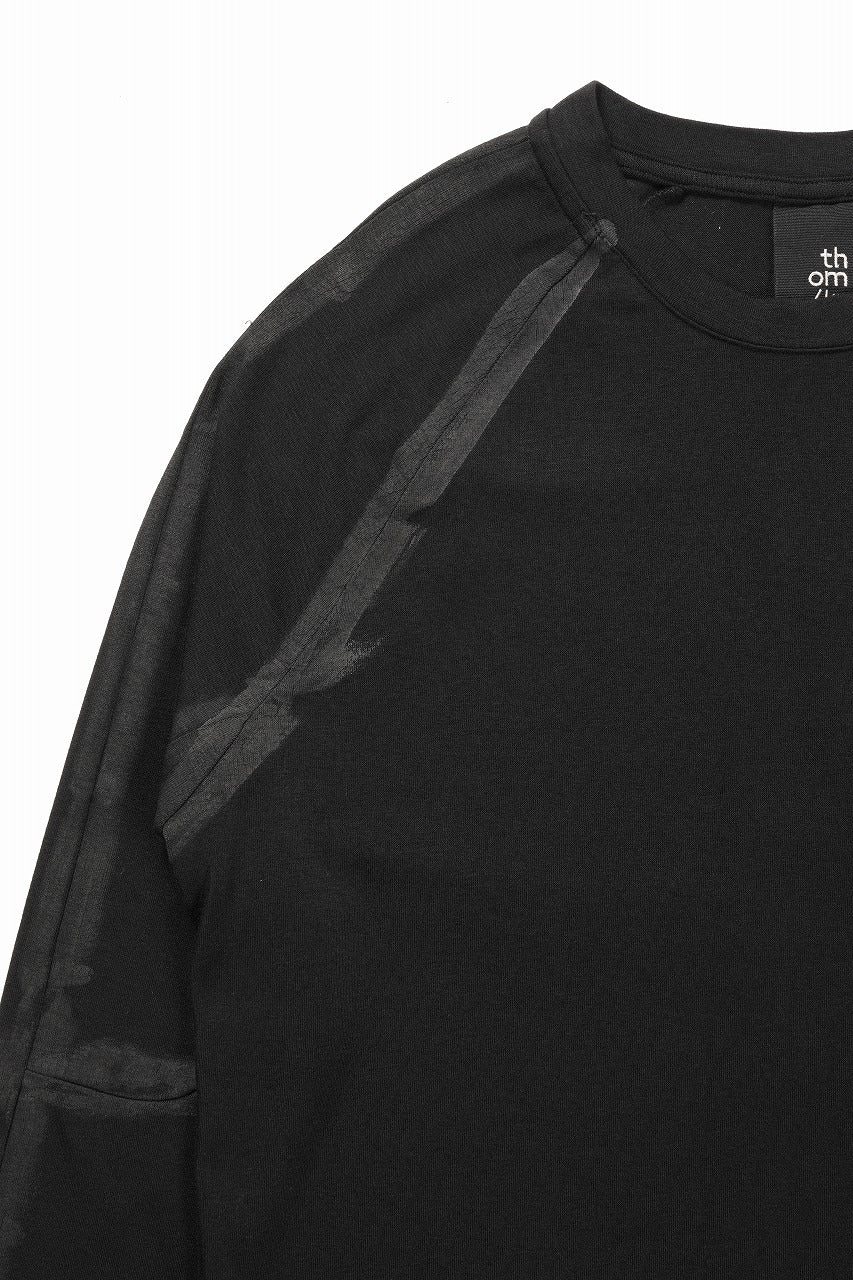 画像をギャラリービューアに読み込む, thom/krom HAND PAINTED LONG SLEEVE T-SHIRT / SOFT FLUFFY JERSEY (BLACK)