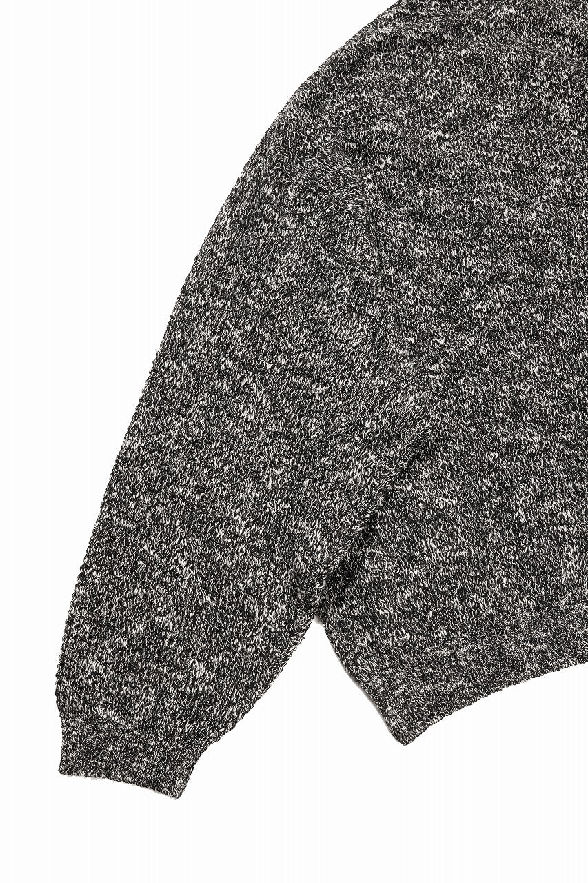 画像をギャラリービューアに読み込む, 【SAMPLE SALE】A.F ARTEFACT OVER SIZED KNIT SWEATER / MELANGE WOOL (BLACK)