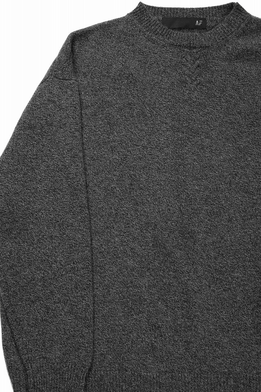 画像をギャラリービューアに読み込む, 【SAMPLE SALE】A.F ARTEFACT SIMPLE KNIT SWEATER / SOFT WOOL (GREY)