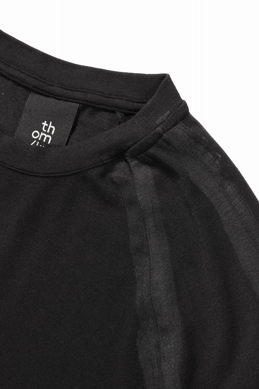 画像をギャラリービューアに読み込む, thom/krom HAND PAINTED LONG SLEEVE T-SHIRT / SOFT FLUFFY JERSEY (BLACK)