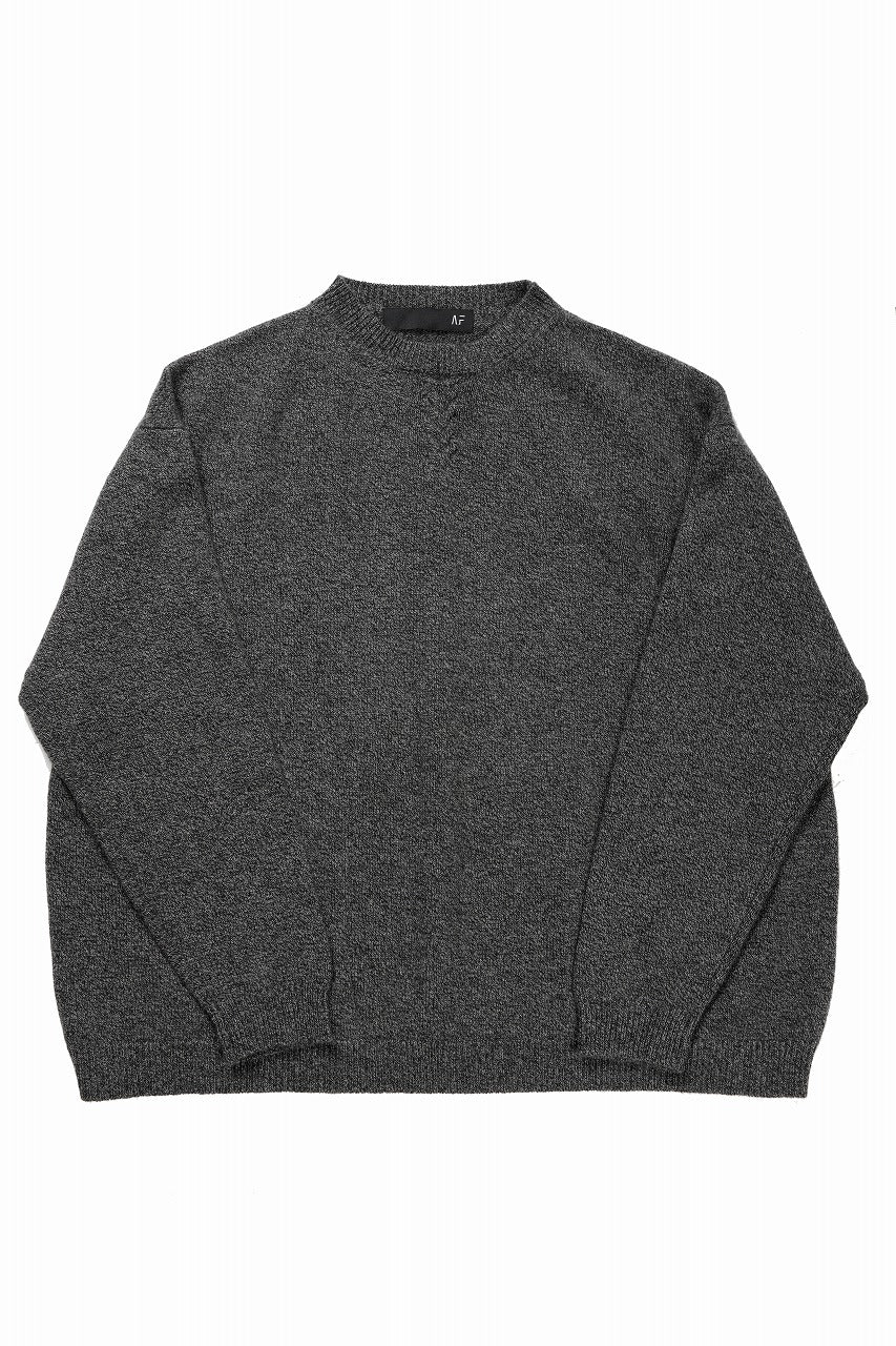 画像をギャラリービューアに読み込む, 【SAMPLE SALE】A.F ARTEFACT SIMPLE KNIT SWEATER / SOFT WOOL (GREY)