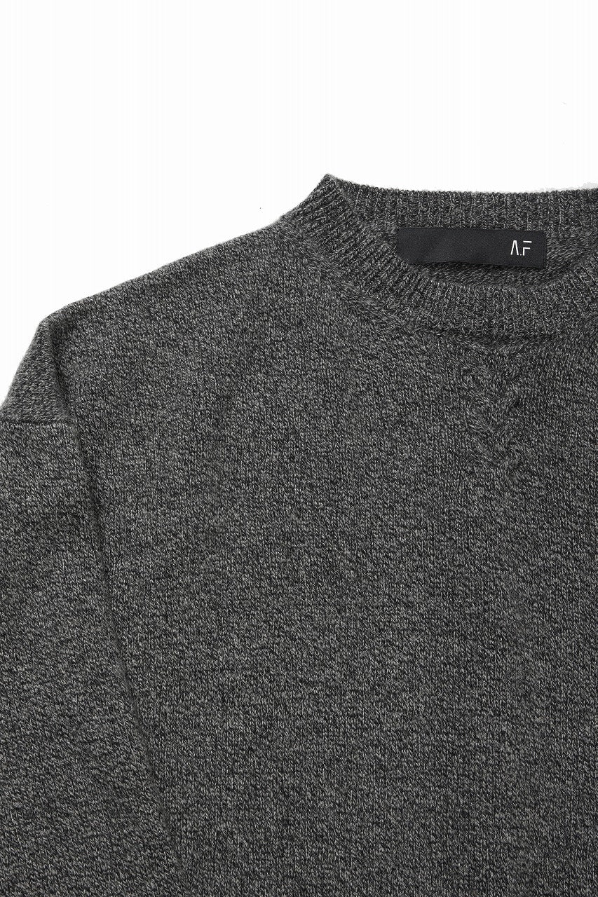 画像をギャラリービューアに読み込む, 【SAMPLE SALE】A.F ARTEFACT SIMPLE KNIT SWEATER / SOFT WOOL (GREY)