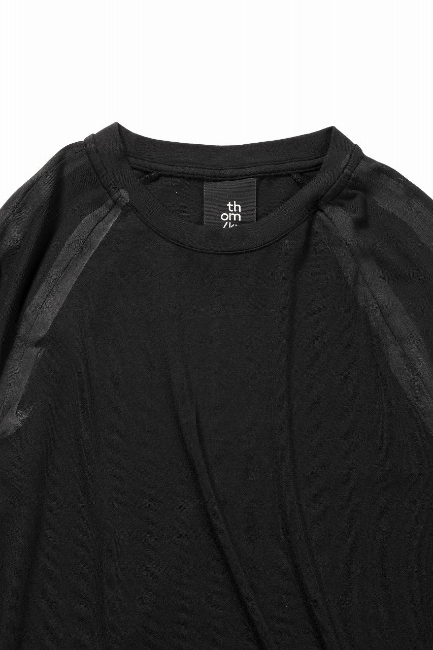 画像をギャラリービューアに読み込む, thom/krom HAND PAINTED LONG SLEEVE T-SHIRT / SOFT FLUFFY JERSEY (BLACK)