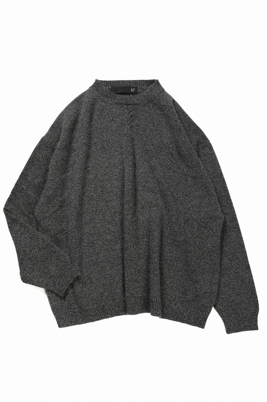 画像をギャラリービューアに読み込む, 【SAMPLE SALE】A.F ARTEFACT SIMPLE KNIT SWEATER / SOFT WOOL (GREY)