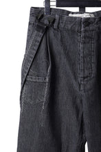 画像をギャラリービューアに読み込む, A TENTATIVE ATELIER exclusive George II PAINTER'S CROSS BAND PANTS (WASHED BLACK STRIPE)