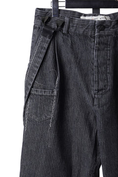 画像をギャラリービューアに読み込む, A TENTATIVE ATELIER exclusive George II PAINTER'S CROSS BAND PANTS (WASHED BLACK STRIPE)