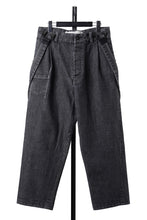 画像をギャラリービューアに読み込む, A TENTATIVE ATELIER exclusive George II PAINTER'S CROSS BAND PANTS (WASHED BLACK STRIPE)