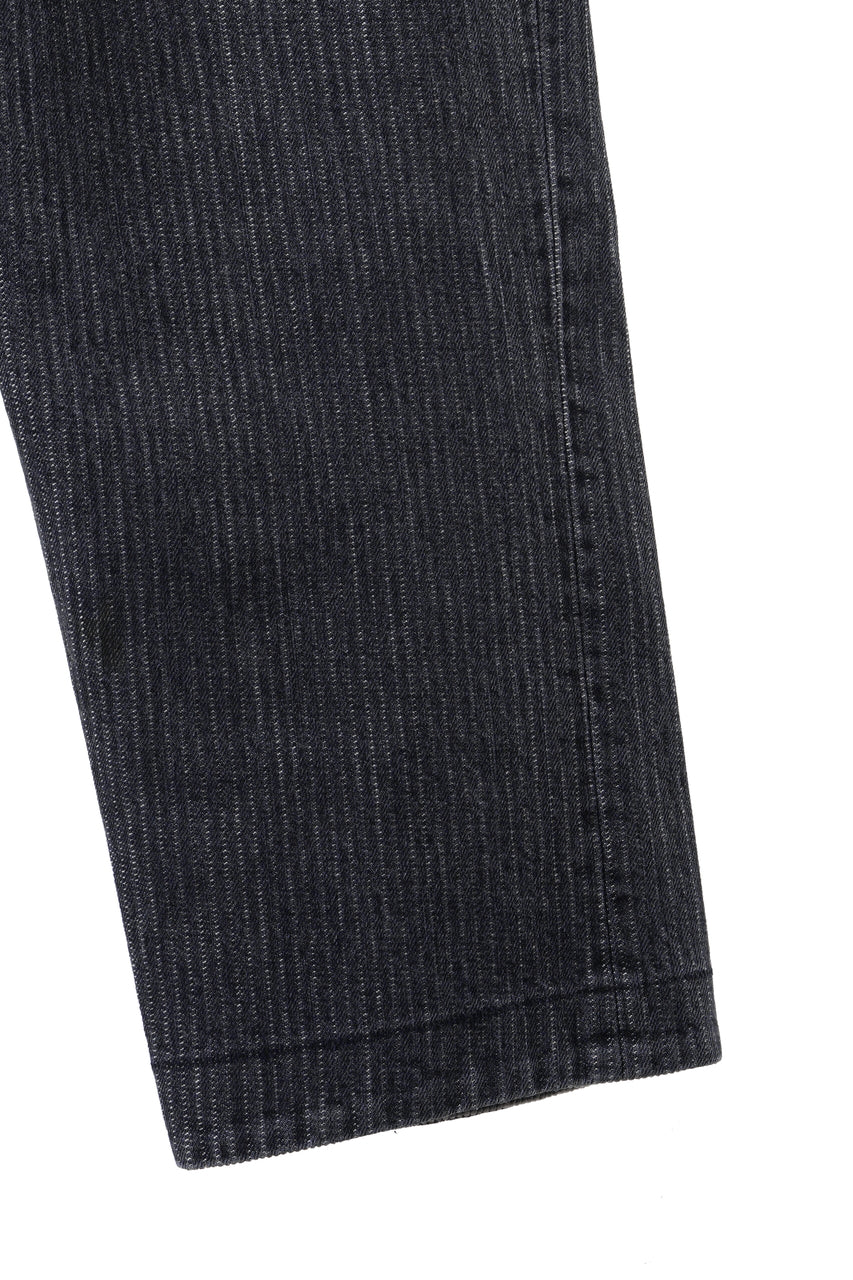 画像をギャラリービューアに読み込む, A TENTATIVE ATELIER exclusive George II PAINTER'S CROSS BAND PANTS (WASHED BLACK STRIPE)