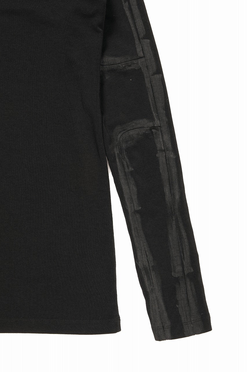画像をギャラリービューアに読み込む, thom/krom HAND PAINTED LONG SLEEVE T-SHIRT / SOFT FLUFFY JERSEY (BLACK)