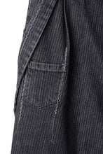 画像をギャラリービューアに読み込む, A TENTATIVE ATELIER exclusive George II PAINTER'S CROSS BAND PANTS (WASHED BLACK STRIPE)