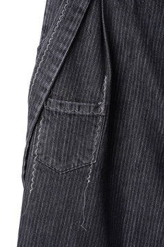 画像をギャラリービューアに読み込む, A TENTATIVE ATELIER exclusive George II PAINTER'S CROSS BAND PANTS (WASHED BLACK STRIPE)