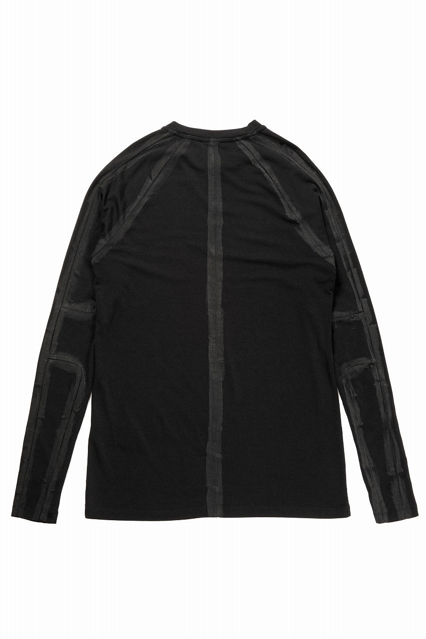 画像をギャラリービューアに読み込む, thom/krom HAND PAINTED LONG SLEEVE T-SHIRT / SOFT FLUFFY JERSEY (BLACK)