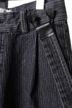 画像をギャラリービューアに読み込む, A TENTATIVE ATELIER exclusive George II PAINTER'S CROSS BAND PANTS (WASHED BLACK STRIPE)